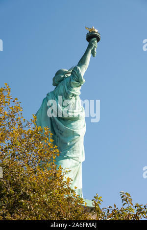La Statua della Libertà è un simbolo iconico di libertà negli Stati Uniti d'America, NY, STATI UNITI D'AMERICA Foto Stock