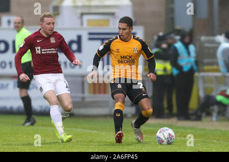 NORTHAMPTON IN INGHILTERRA, Ottobre 26th Cambridge Regno di Kyle Knoyle durante la seconda metà del cielo scommettere League 2 match tra Northampton Town e Cambridge Regno al PTS Academy Stadium, Northampton sabato 26 ottobre 2019. (Credit: John Cripps | MI News) La fotografia può essere utilizzata solo per il giornale e/o rivista scopi editoriali, è richiesta una licenza per uso commerciale Credito: MI News & Sport /Alamy Live News Foto Stock