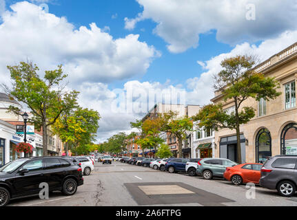 Greenwich Avenue nel centro di Greenwich, Connecticut, Stati Uniti d'America Foto Stock