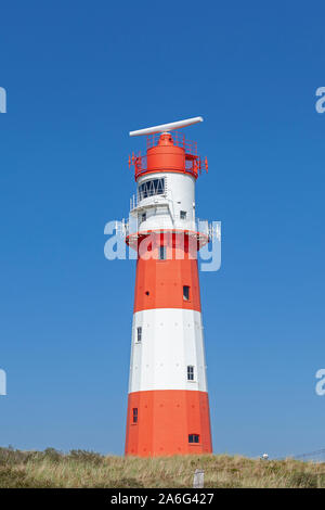 Il così chiamato elettrico faro sull isola Borkum in Oriente Friesland, Bassa Sassonia, Germania. Foto Stock