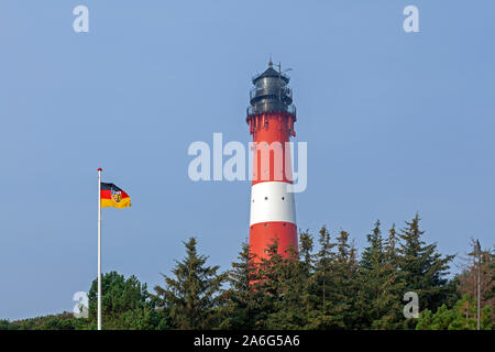 Il faro di Hoernum sull isola di Sylt, Schleswig-Holstein, Germania. Foto Stock