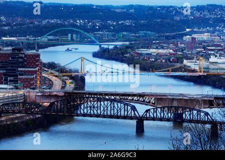 Panhandle Liberty Sud decimo ponti di notte Foto Stock