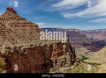 Scogliere del Grand Canyon dal South Kaibab Trail Foto Stock