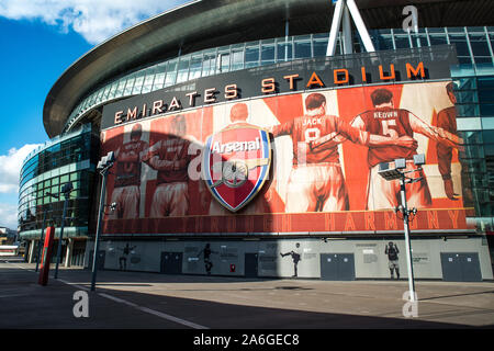 Immagini di arsenali Emirates Stadium nel nord di Londra Foto Stock