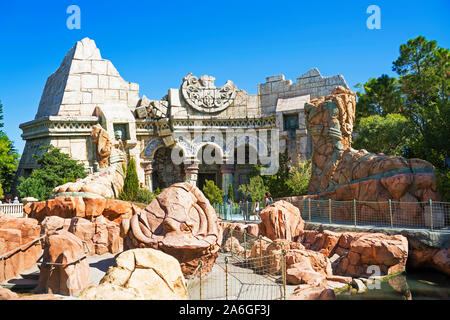 Poseidon la furia della attrazione, mostrano il continente perduto, Isole di avventura, Universal Studios, Orlando, Florida, Stati Uniti d'America Foto Stock