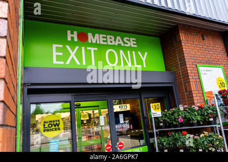 L'uscita per la Homebase store, Foto Stock