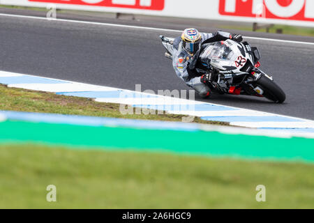 Victoria, Australia. 27 ott 2019. Australian Moto GP, qualifica; il numero 43 team Pramac Racing, Jack Miller durante le qualifiche - Editoriale usare carte di credito: Azione Plus immagini di sport/Alamy Live News Foto Stock