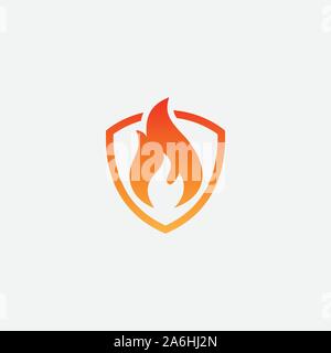 Protezione antincendio Logo Design template vettoriale, la protezione antincendio Concetto di logo, protezione antincendio icona simbolo di protezione antincendio icona, sicurezza icona Vettore, icona di protezione Illustrazione Vettoriale