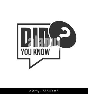 Sapevate icona in stile appartamento. Punto interrogativo illustrazione vettoriale bianco su sfondo isolato. Attenzione banner concetto di business. Illustrazione Vettoriale