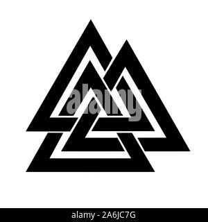 Valknut icona di simbolo Foto Stock