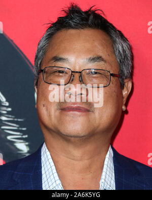 HOLLYWOOD e LOS ANGELES, CALIFORNIA, STATI UNITI D'America - 26 ottobre: Jim Wong arriva a FX 'American Horror Story' 100th episodio celebrazione svoltasi all'Hollywood Forever Cemetery in ottobre 26, 2019 a Hollywood e Los Angeles, California, USA. (Foto di Xavier COLLIN/Image Press Agency) Foto Stock