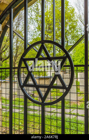 Una vista in Kazimierz di Cracovia Foto Stock