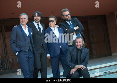 Simone Isola, Vittorio Cecchi Gori e Marco Spagnoli frequentano il tappeto rosso del film 'Cecchi Gori. Una famiglia italiana' durante il XIV Roma Film Fest Foto Stock