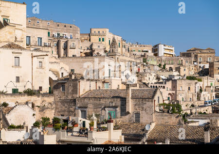 Vista del Sasso Barisano Matera , Italia Foto Stock