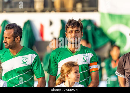 Amstelveen, Paesi Bassi. 27 ott 2019. AMSTELVEEN, 27-10-2019, FIH Hockey Olympic i qualificatori 2019 (l'uomo). Luogo: Wagener Stadion. Muhammad Rizwan durante il gioco vs Paesi Bassi Pakistan. Credito: Pro scatti/Alamy Live News Foto Stock