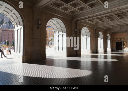 Santa Maria de Montserrat Abbey, Catalogna, Spagna. Foto Stock