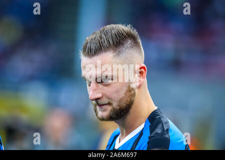 Milano, Italia. 26 ott 2019. Milano skriniar (fc internazionale)durante Inter vs Parma, italiano di calcio di Serie A del campionato Gli uomini in Italia, a Milano, 26 Ottobre 2019 - LPS/Fabrizio Carabelli Credito: Fabrizio Carabelli/LP/ZUMA filo/Alamy Live News Foto Stock