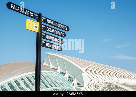 Valencia Spagna,las Artes y las Ciencias,Città delle Arti e delle Scienze,Museo della Scienza Principe Felipe Prince Philip,Santiago Calatrava,architettura,esterno, Foto Stock