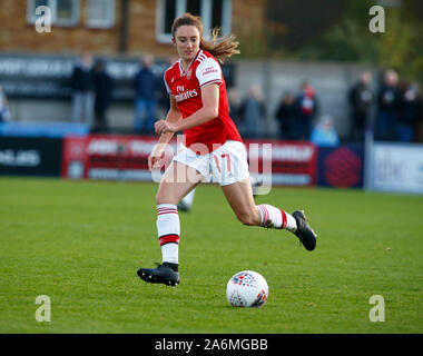 Borehamwood, Regno Unito. 27 ott 2019. BOREHAMWOOD, Inghilterra - 27 ottobre: Lisa Evans di Arsenal durante la Barclays donna Super League match tra Arsenal donne e Manchester City le donne a Prato Park Stadium il 27 ottobre 2019 a Borehamwood, Inghilterra Credit: Azione Foto Sport/Alamy Live News Foto Stock