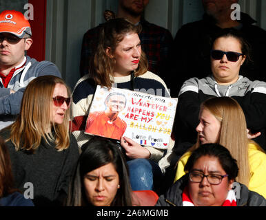 Borehamwood, Regno Unito. 27 ott 2019. BOREHAMWOOD, Inghilterra - 27 ottobre: Arsenal Banner durante la Barclays donna Super League match tra Arsenal donne e Manchester City le donne a Prato Park Stadium il 27 ottobre 2019 a Borehamwood, Inghilterra Credit: Azione Foto Sport/Alamy Live News Foto Stock