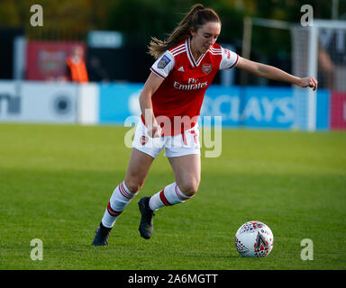 Borehamwood, Regno Unito. 27 ott 2019. BOREHAMWOOD, Inghilterra - 27 ottobre: Lisa Evans di Arsenal durante la Barclays donna Super League match tra Arsenal donne e Manchester City le donne a Prato Park Stadium il 27 ottobre 2019 a Borehamwood, Inghilterra Credit: Azione Foto Sport/Alamy Live News Foto Stock