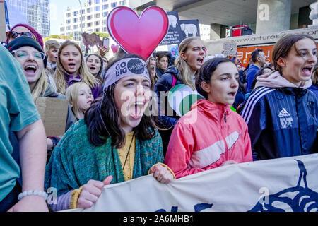 Sustainabilitees clima a colpire con Greta Thunberg, Vancouver, British Columbia, Canada Foto Stock