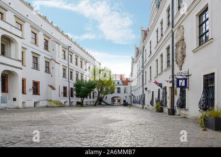 Il cortile del castello ducale di Szczecin, Polonia, ex sede dei duchi di Pomerania-Stettin Foto Stock