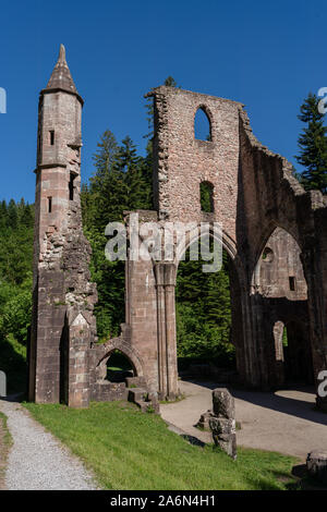 Le rovine del monastero benedettino di Allerheiligen, tutti i santi, vicino a Oppenau nella Foresta Nera, Germania Foto Stock