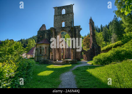 Le rovine del monastero benedettino di Allerheiligen, tutti i santi, vicino a Oppenau nella Foresta Nera, Germania Foto Stock