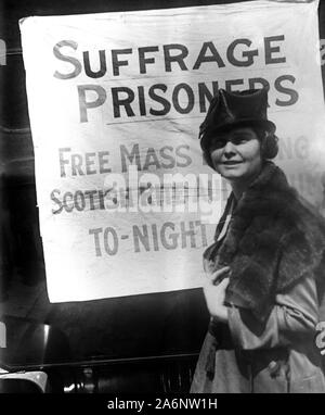 Donna movimento di suffragio - Donna suffragette Lucy Branham ca. 1919 Foto Stock