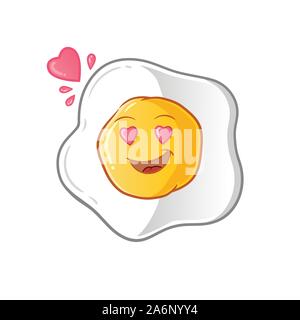 Allegro,buona,supporto,faccia,carino,adorabili,positiva,sorriso,Thumbs up,felice,l'uovo,l,sunny,lato,fritto,colazione,Cibo proteina,sano,cotto,pasto,cottura,eatin Illustrazione Vettoriale