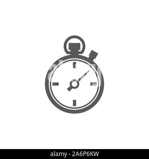 Icona del cronometro su sfondo bianco Illustrazione Vettoriale