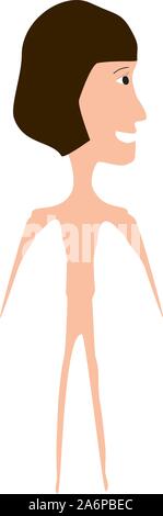 L'anoressia. Slim physique con anoressia. Infographics. Illustrazione Vettoriale su sfondo isolato. Illustrazione Vettoriale