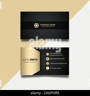 Moderno e creativo Clean Business Card Template Illustrazione Vettoriale