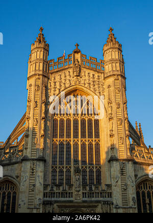 Abbazia di Bath, una chiesa parrocchiale della chiesa di Inghilterra e ex monastero benedettino in bagno, Somerset, Inghilterra. Foto Stock