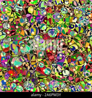 Rainbow astratta multicolore spotted seamless pattern, lo sfondo da figure geometriche. Luminose colorate texture di varie forme per creative tess Illustrazione Vettoriale