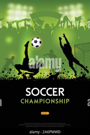 Campionato di calcio Poster Illustrazione Vettoriale