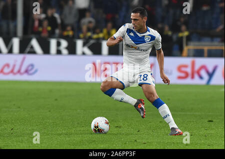 Souza orestes caldeira romulo (brescia) durante Genova vs Brescia, Genova, Italia, 26 ott 2019, Calcio Calcio italiano di Serie A del campionato Gli uomini Foto Stock