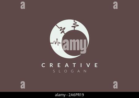 Germoglio di fiore di logo design in forma astratta. Minimalista e moderno design vettore adatto per viaggi di affari o di un marchio. Illustrazione Vettoriale