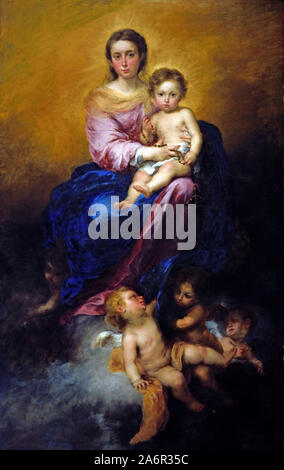 Madonna del Rosario 1675-1680 da Bartolomé Estéban Murillo Siviglia (1618 - 1682) siviglia Spagna, Spagnolo. Foto Stock