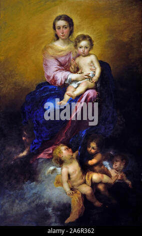 Madonna del Rosario 1675-1680 da Bartolomé Estéban Murillo Siviglia (1618 - 1682) siviglia Spagna, Spagnolo. Foto Stock