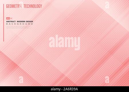 Abstract coralli viventi sfondo di mezzitoni linea geometrica decorazione. Utilizzare per la progettazione del modello, annuncio, artwork, presentazione. illustrazione eps vettoriali10 Illustrazione Vettoriale