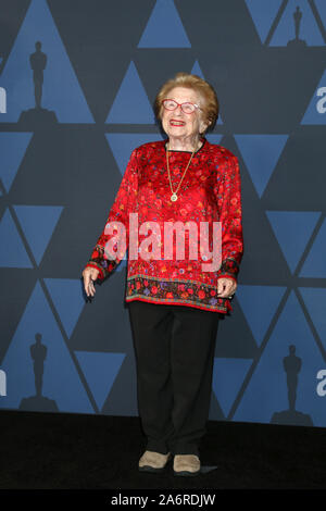 Ottobre 27, 2019, Los Angeles, CA, Stati Uniti d'America: LOS ANGELES - Ott 27: Ruth Westheimer alla undicesima edizione governatori premi al Teatro Dolby su ottobre 27, 2019 a Los Angeles, CA (credito Immagine: © Kay Blake/ZUMA filo) Foto Stock