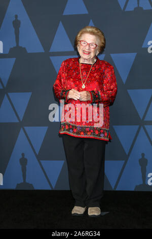 Ottobre 27, 2019, Los Angeles, CA, Stati Uniti d'America: LOS ANGELES - Ott 27: Ruth Westheimer alla undicesima edizione governatori premi al Teatro Dolby su ottobre 27, 2019 a Los Angeles, CA (credito Immagine: © Kay Blake/ZUMA filo) Foto Stock