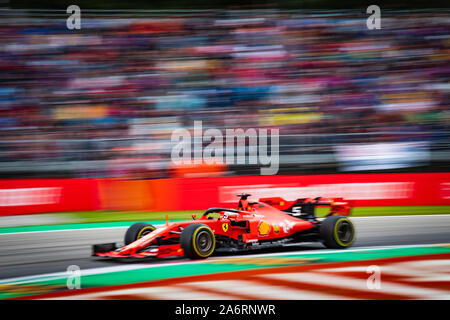 Italia/Monza - 06/09/2019 - #5 Sebastian Vettel (GER, del team Scuderia Ferrari, SF90) durante la FP2 prima delle qualifiche per il Gran Premio d'Italia Foto Stock