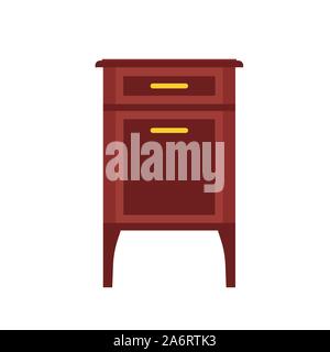 Locker camera da letto mobili vettore interior design home decorazione in camera. Appartamento moderno cassetto armadio cartoon elemento. Armadio in legno stile casella appartamento offi Illustrazione Vettoriale