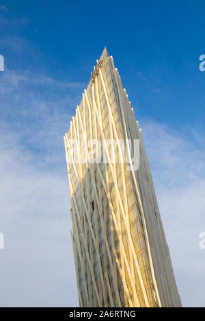 Torre Diagonal Zero Zero dagli architetti Massip-Bosch 2010, nuova Telefónica Spagnola a larga banda e di provider di servizi di telecomunicazione sede Forum, distric Foto Stock