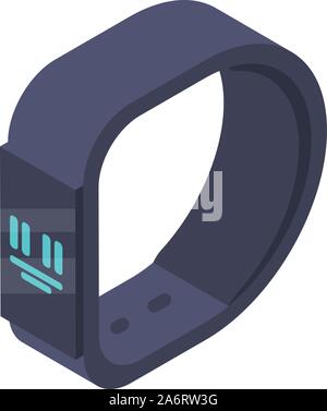 Nuova smart bracciale icona, stile isometrico Illustrazione Vettoriale