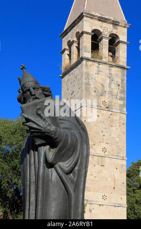 Croazia, Split, Vescovo Gregorio di Nin statua, Ivan Mestrovic scultore, Foto Stock