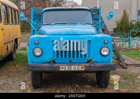 Vecchio camion GAZ 53 dall'ex Unione sovietica Foto Stock